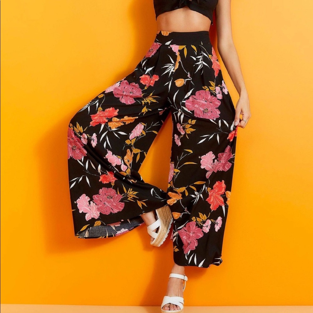 GUESS Charissa floral wide leg Palazzo pants